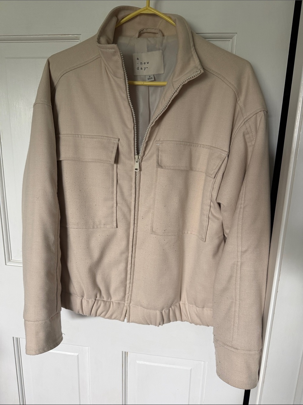 a new day Light Beige Zip-Up Utility Jacket